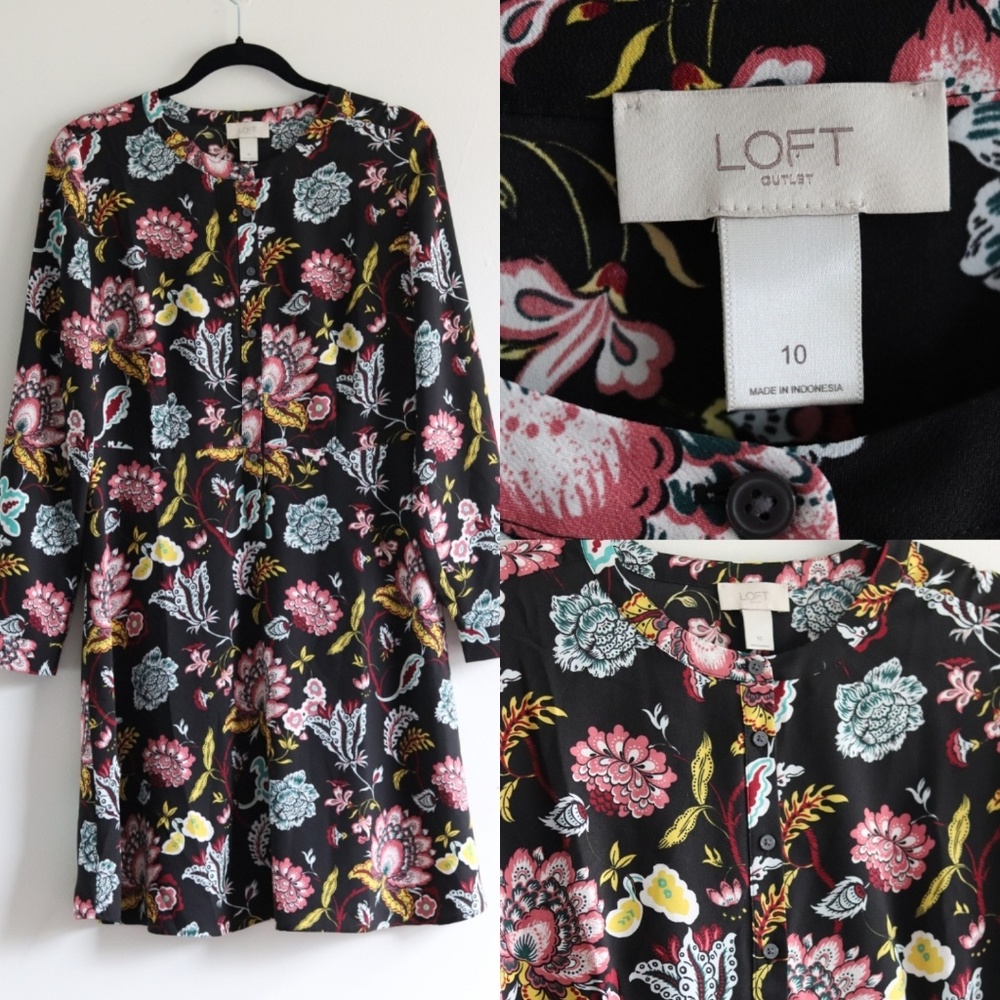 LOFT Outlet Floral Dress Size 10